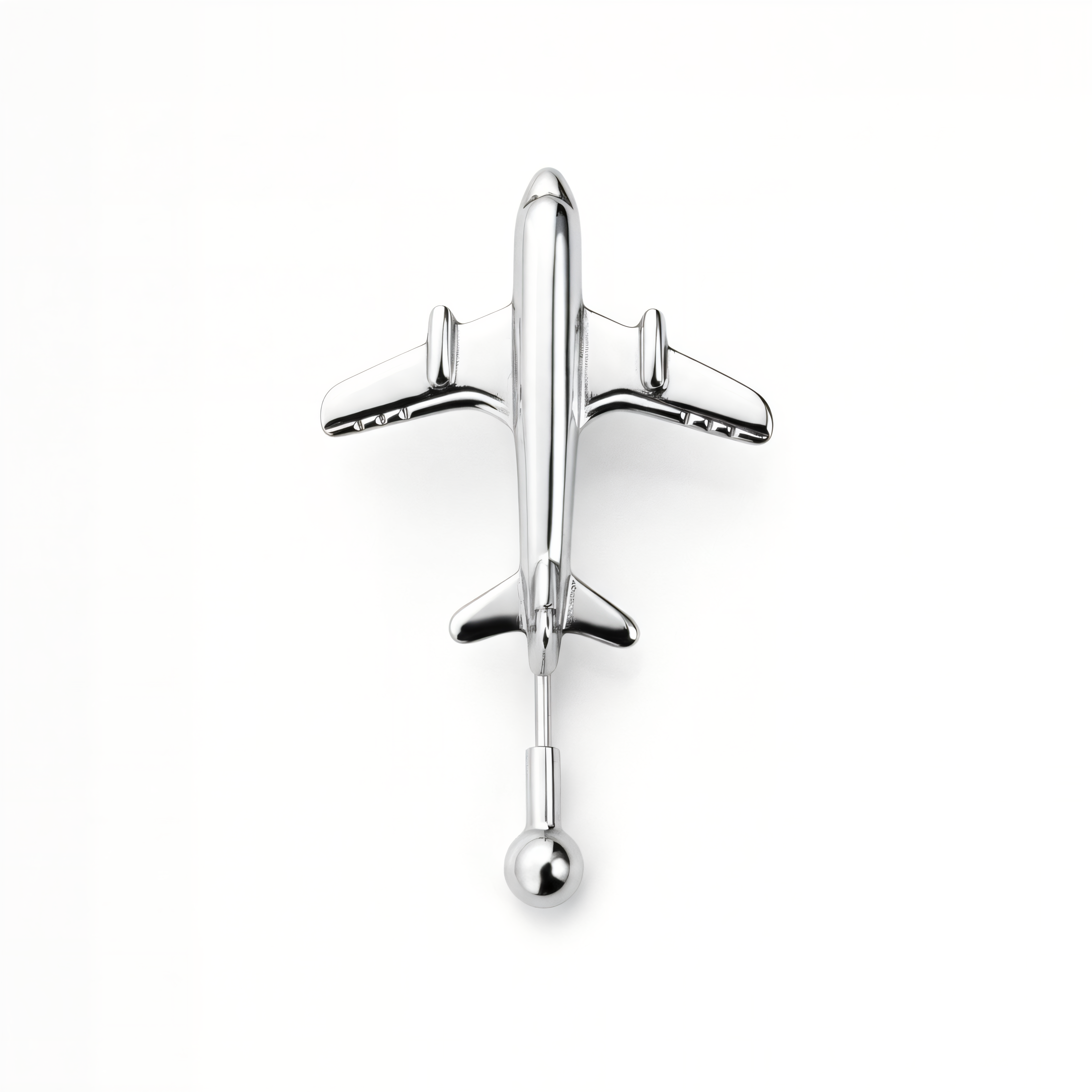 Handcrafted Airplane-shaped suit Pin in 925 sterling silver symbolizing ambition. Elegant as a unique men's gift by Saad of Egypt
