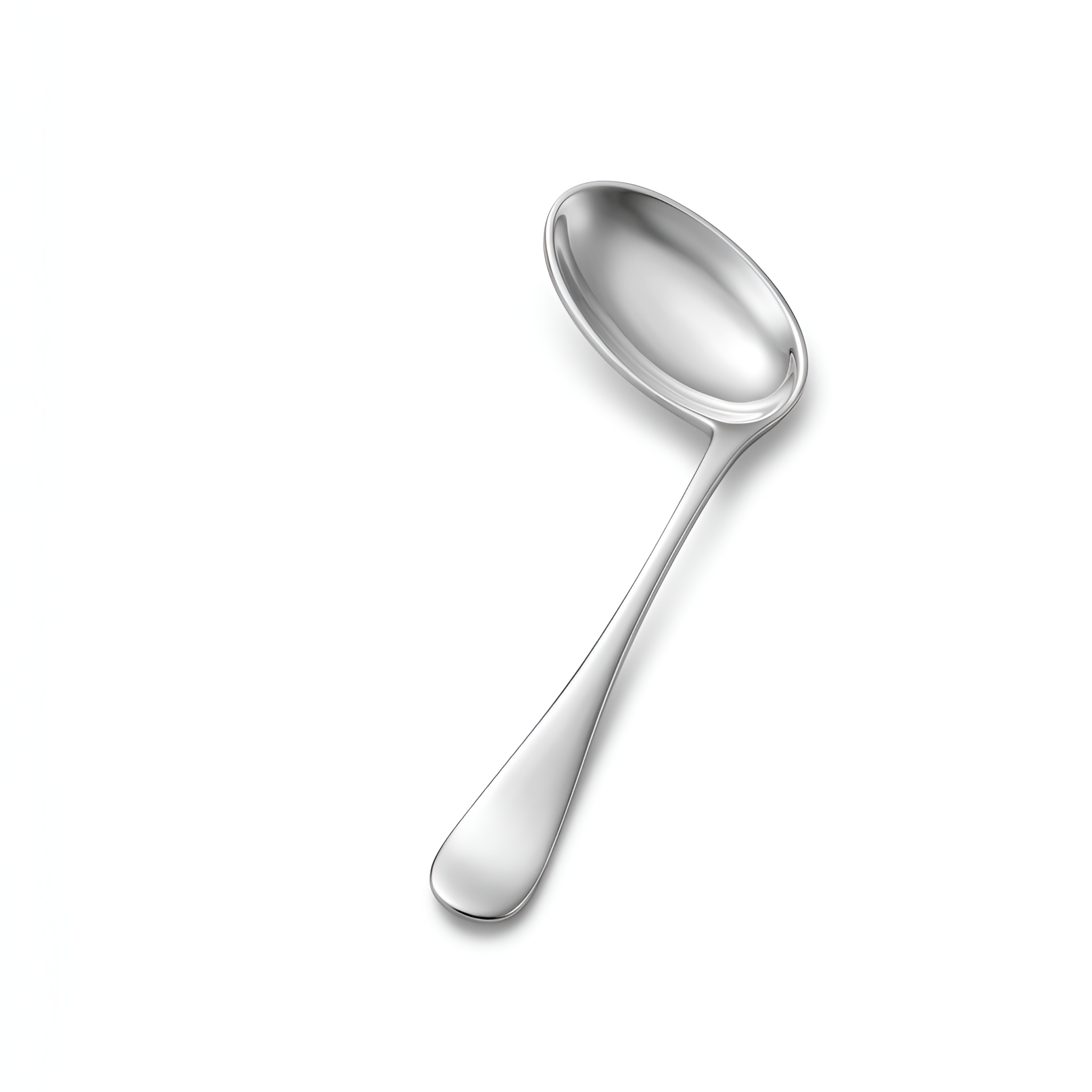 Carefully handcrafted 925 sterling silver baby spoon with a smooth curved design for a gentle and comfortable grip, a thoughtful and elegant baby gift by Saad of Egypt.