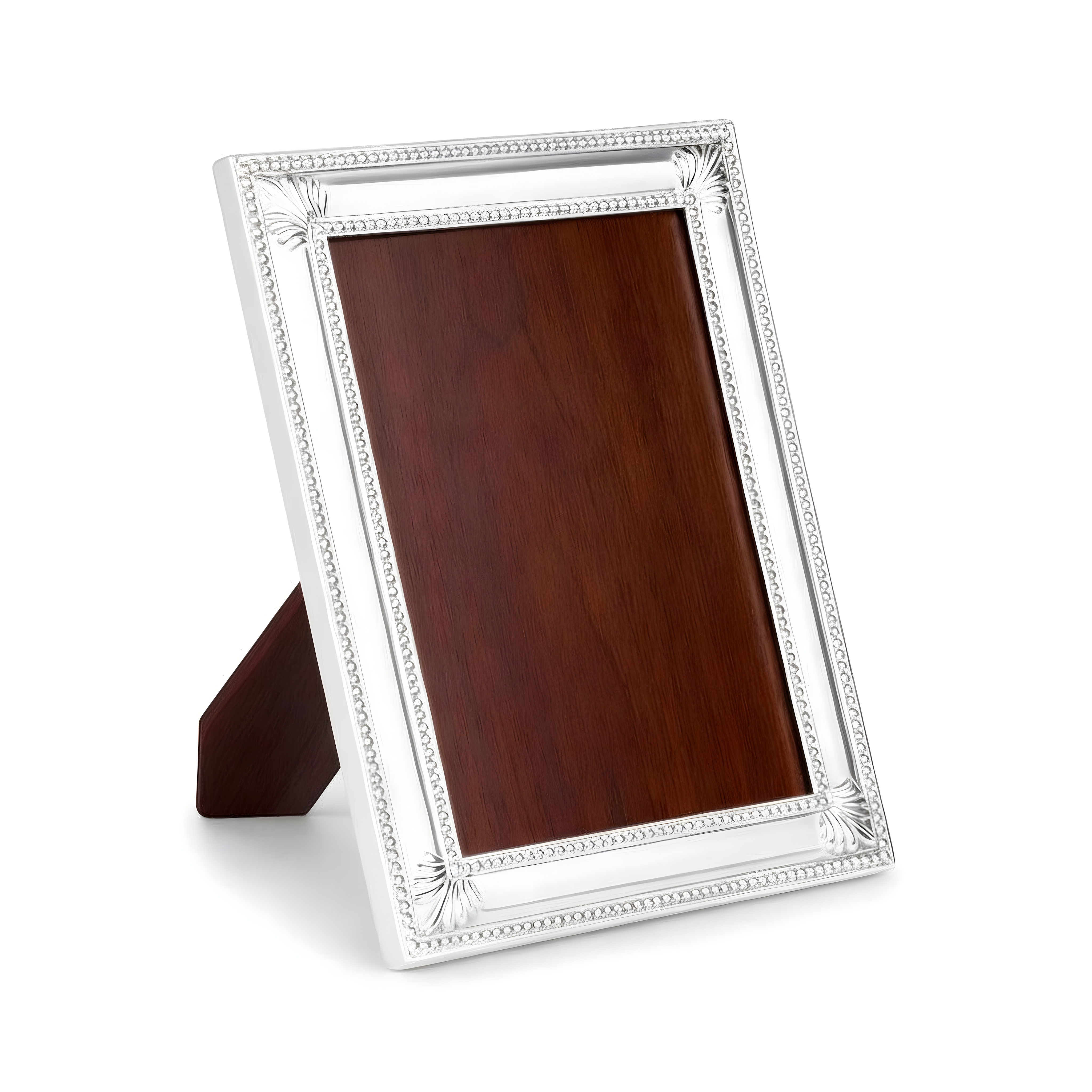 Handcrafted 900 premium silver shell-shaped picture frame with pearl detailing, coastal home decoration gift by Saad of Egypt