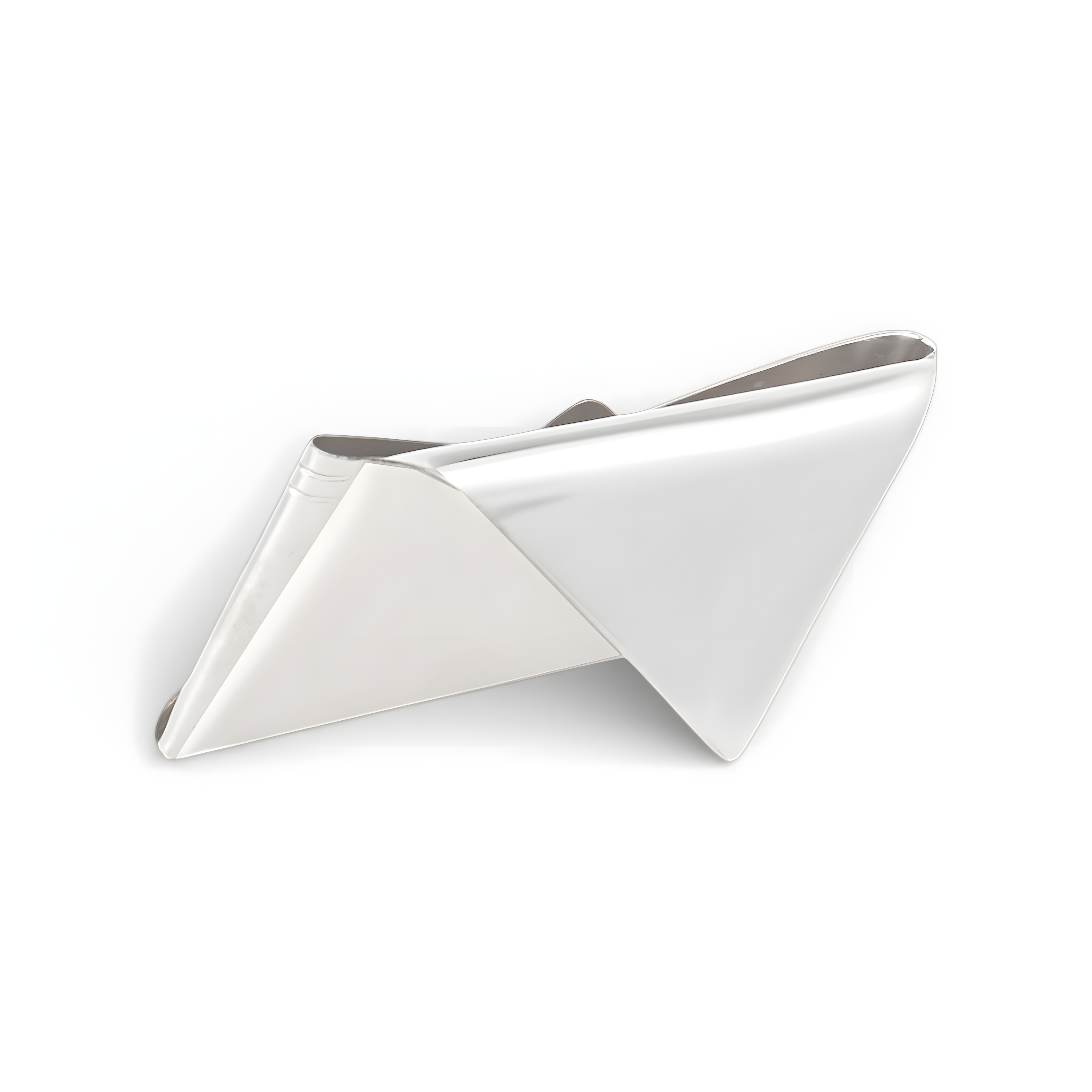 Handcrafted 925 sterling silver Desk Cardholder displaying cards organizer back view. Perfect as a unique corporate gift by Saad of Egypt