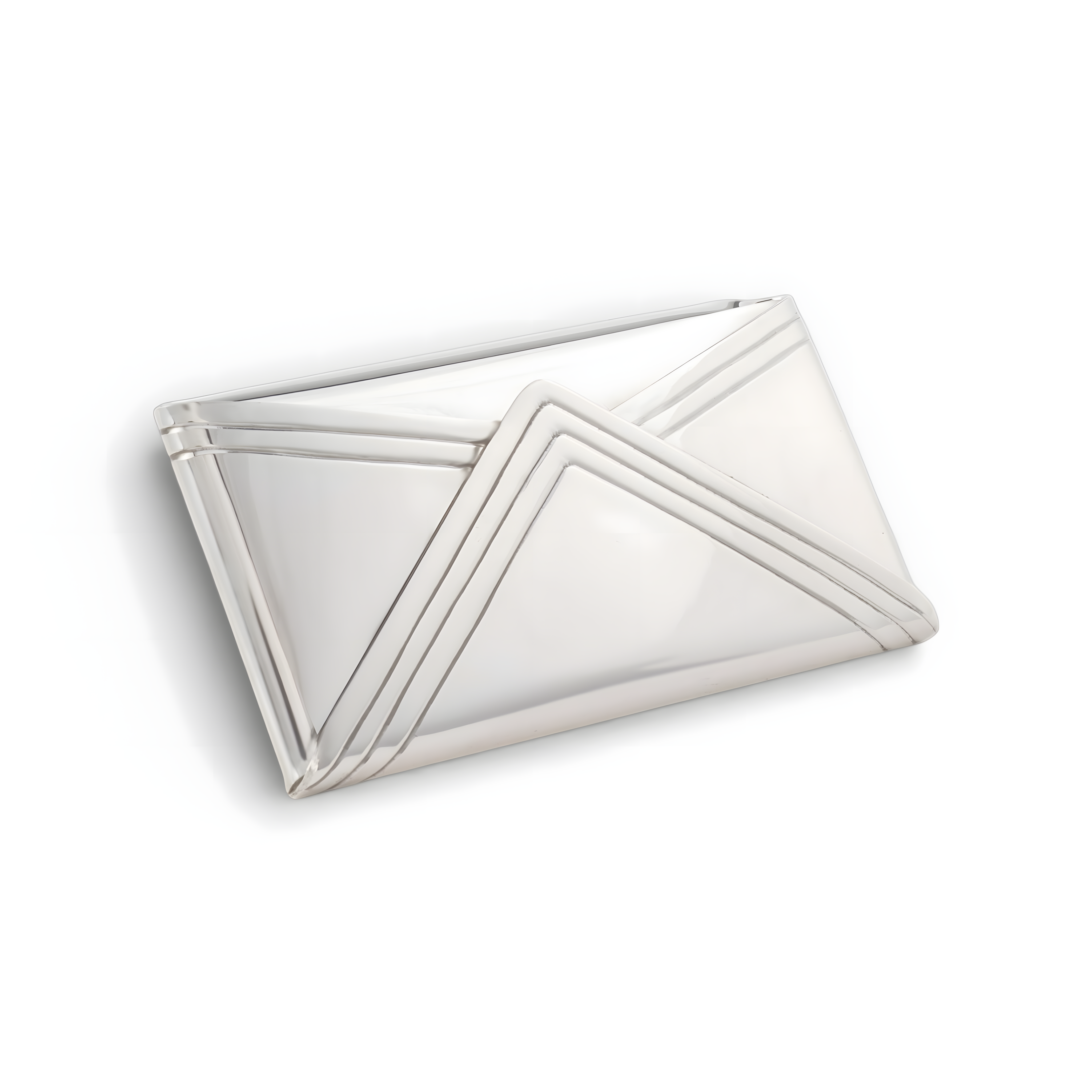 Handcrafted 925 sterling silver Envelope Cardholder for cards. Elegant polished finish office desk organizer gift by Saad of Egypt