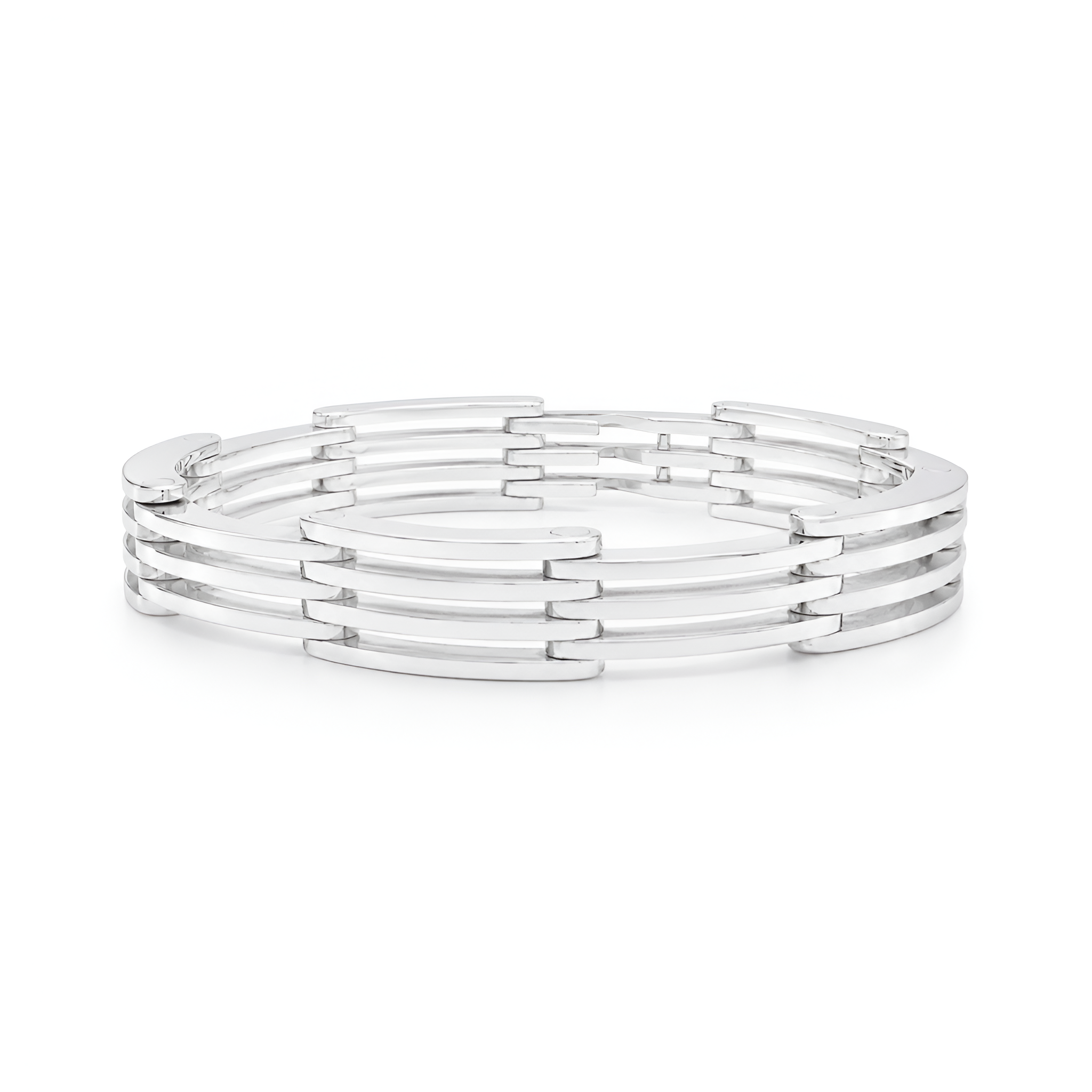 Elegant handcrafted 925 sterling silver Gatelink men’s bracelet featuring bold geometric link detailing with a sleek polished finish, created for refined masculine elegance, statement styling, and luxury silver gift collections by Saad of Egypt.