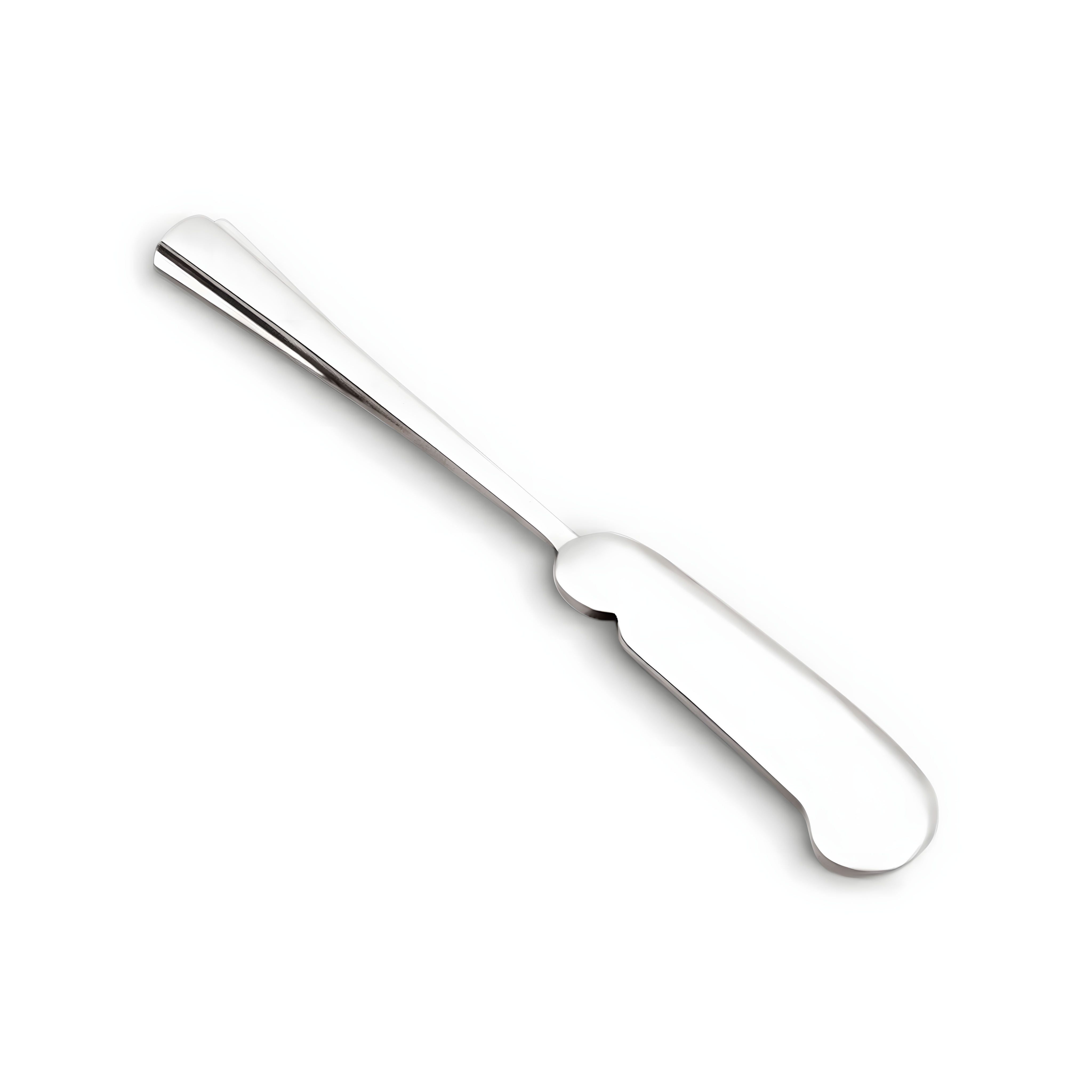 Plain Butter Knife in silver grade 900 with smooth elegant lines. Handcrafted silverware gift by Saad of Egypt