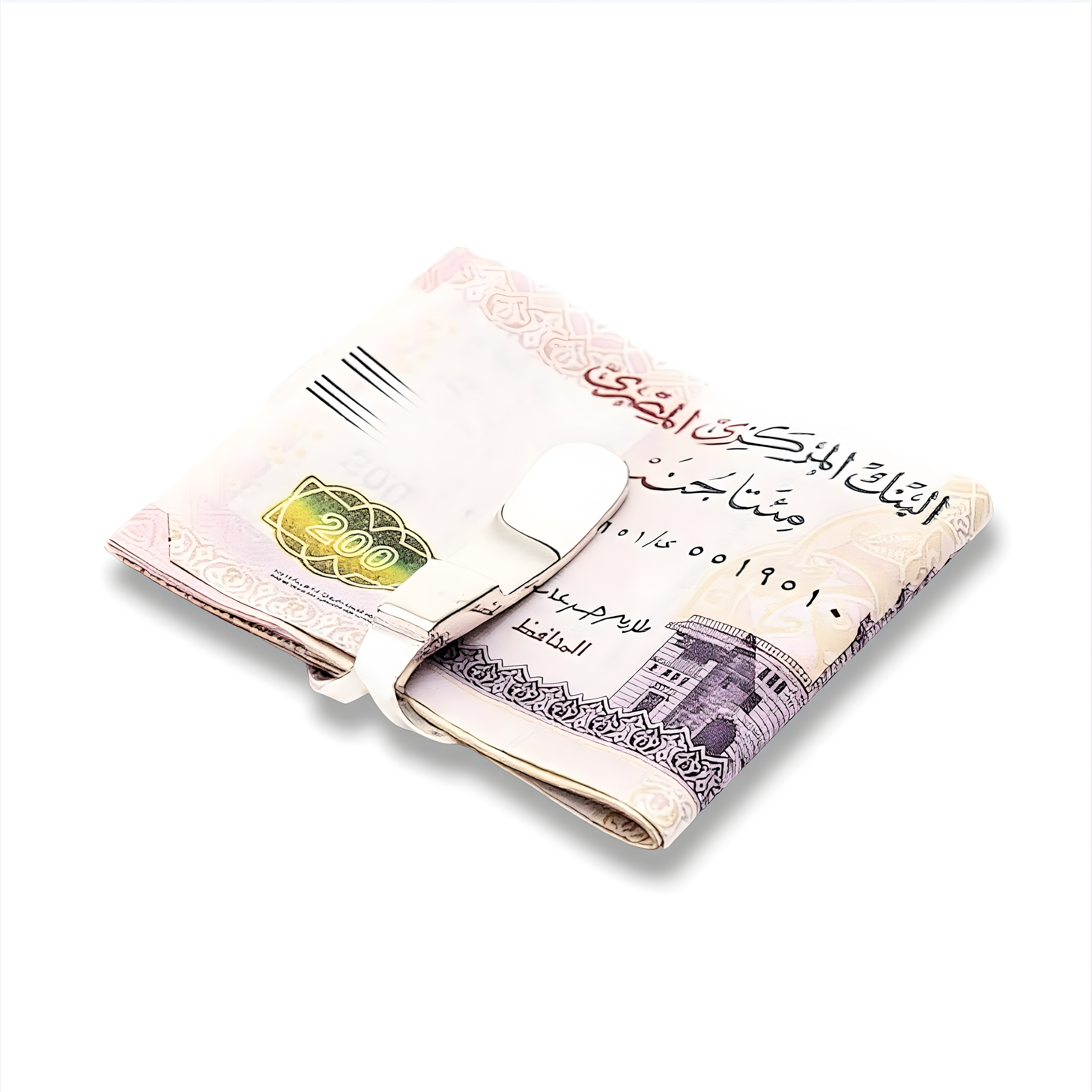 Front view handcrafted 925 sterling silver Plain Money Clip by Saad of Egypt, for functional men's accessory or as a unique gift idea by Saad of Egypt.