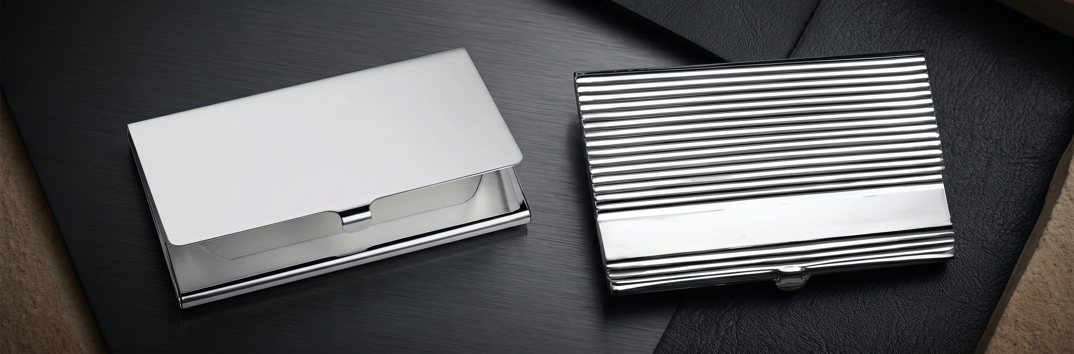 Elegant sterling silver cardholders by Saad of Egypt crafted with sleek luxury detailing for sophisticated men accessories and gifting.