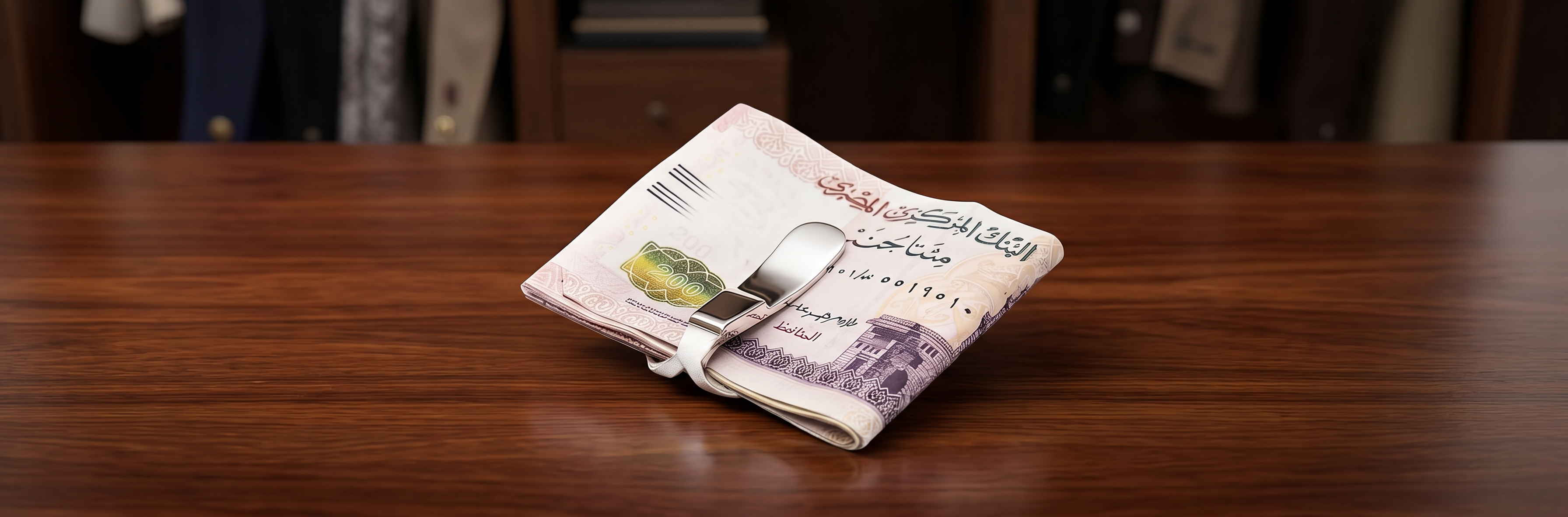 Luxury 925 sterling silver money clip by Saad of Egypt designed with refined handcrafted detailing for elegant men accessories and timeless style.