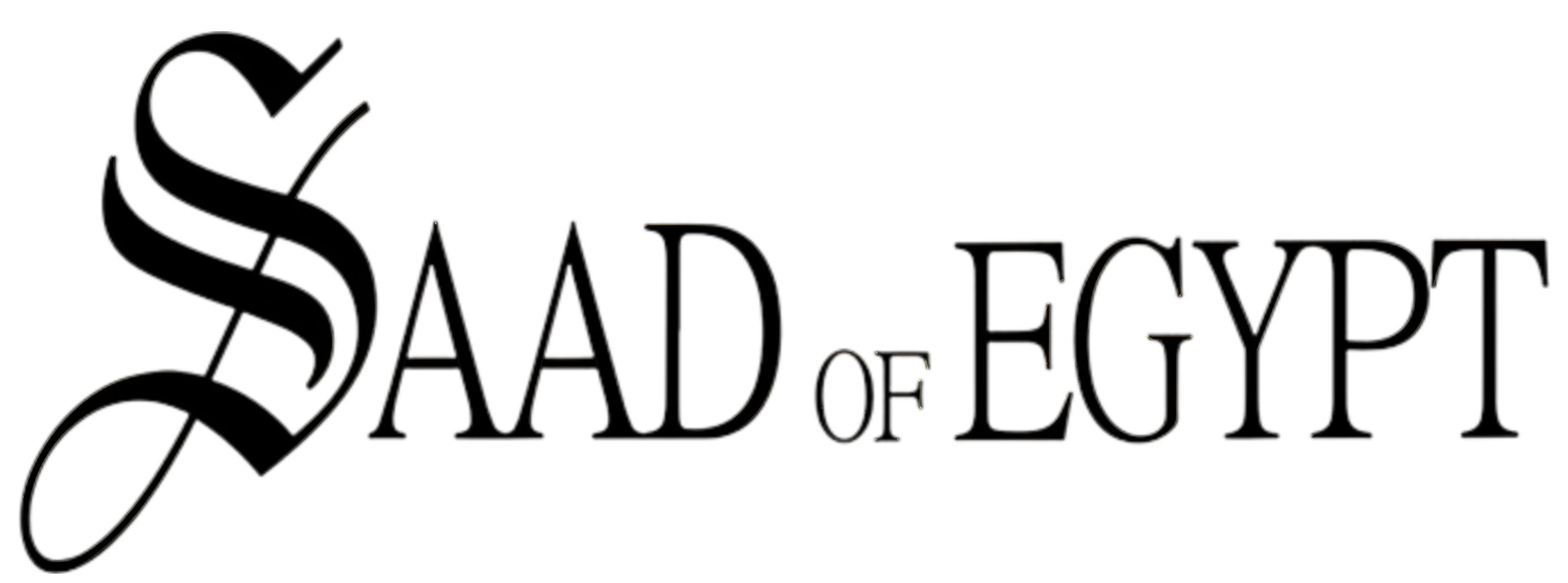 Saad of Egypt luxury sterling silver brand logo in elegant serif typography.